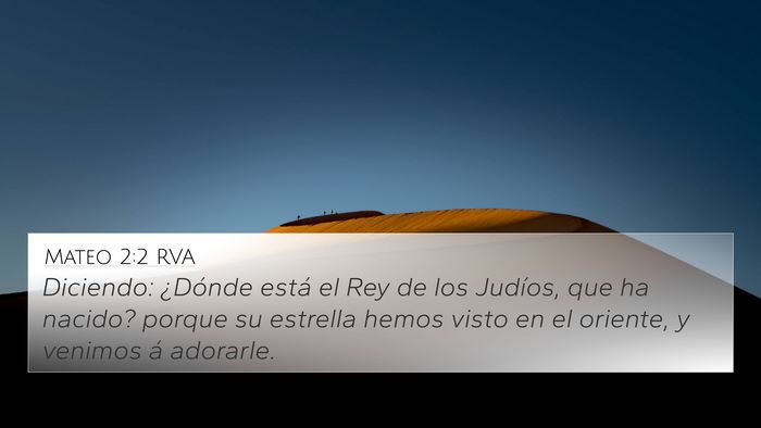 Mateo 2:2 RVA Bible Verse Image