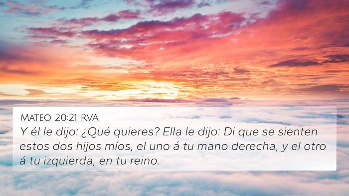 Mateo 20:21 RVA Bible Verse Image