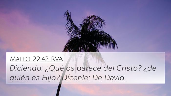 Mateo 22:42 RVA Bible Verse Image