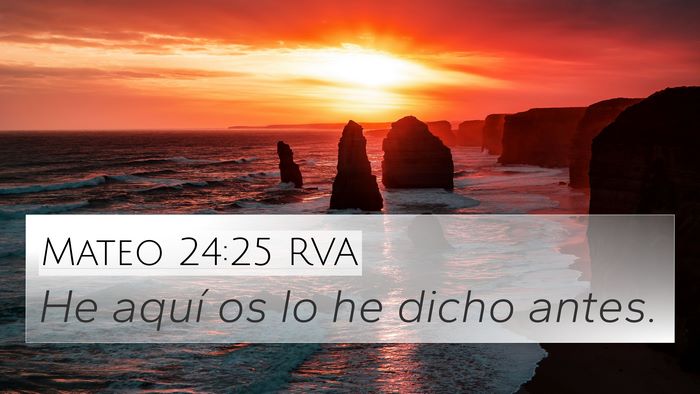 Mateo 24:25 RVA Bible Verse Image