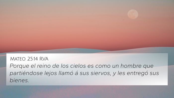 Mateo 25:14 RVA Bible Verse Image