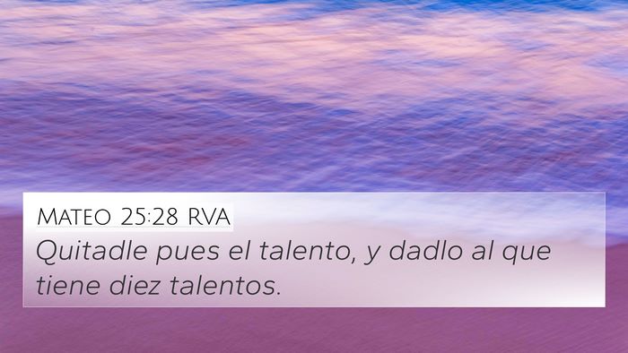Mateo 25:28 RVA Bible Verse Image