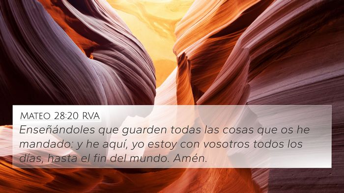 Mateo 28:20 RVA Bible Verse Image