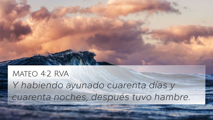 Mateo 4:2 RVA Bible Verse Image