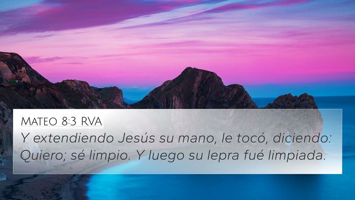 Mateo 8:3 RVA Bible Verse Image