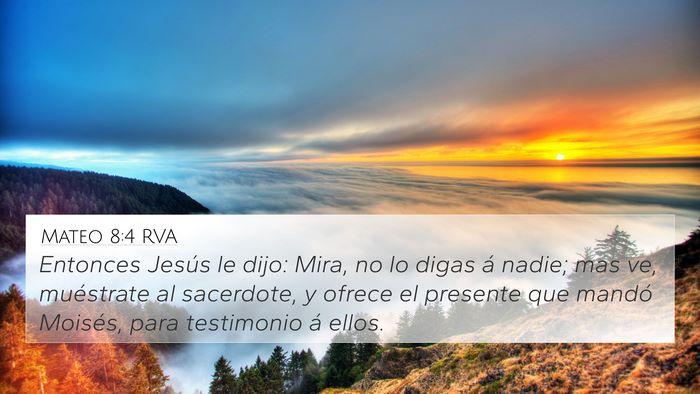 Mateo 8:4 RVA Bible Verse Image