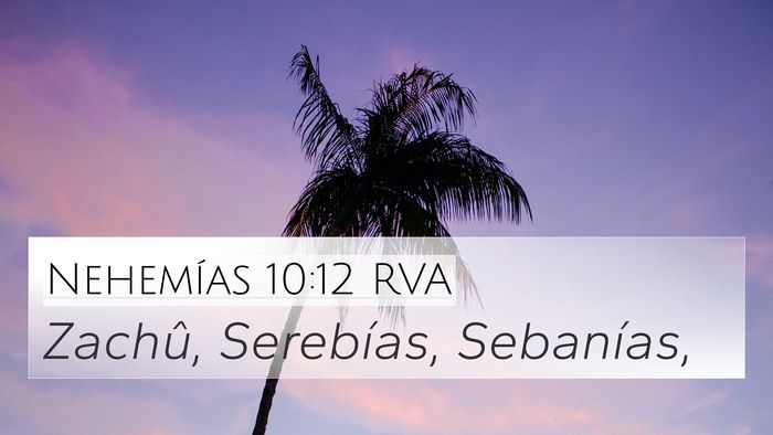 Nehemías 10:12 RVA Bible Verse Image