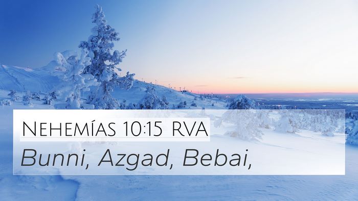Nehemías 10:15 RVA Bible Verse Image