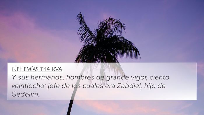 Nehemías 11:14 RVA Bible Verse Image
