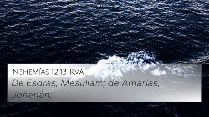 Nehemías 12:13 RVA Bible Verse Image