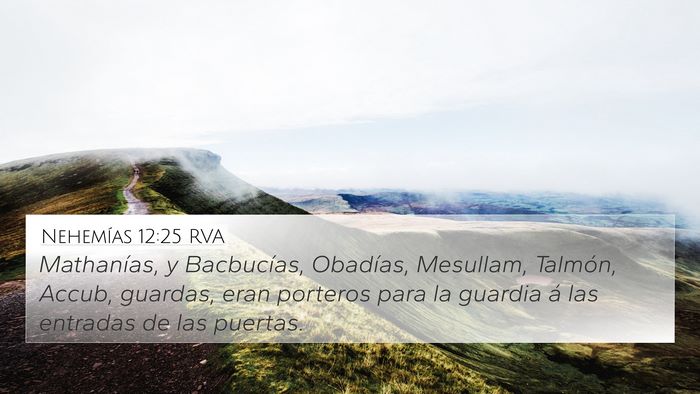 Nehemías 12:25 RVA Bible Verse Image