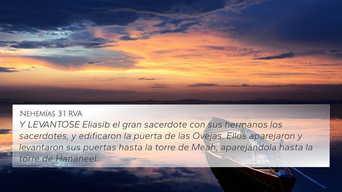 Nehemías 3:1 RVA Bible Verse Image