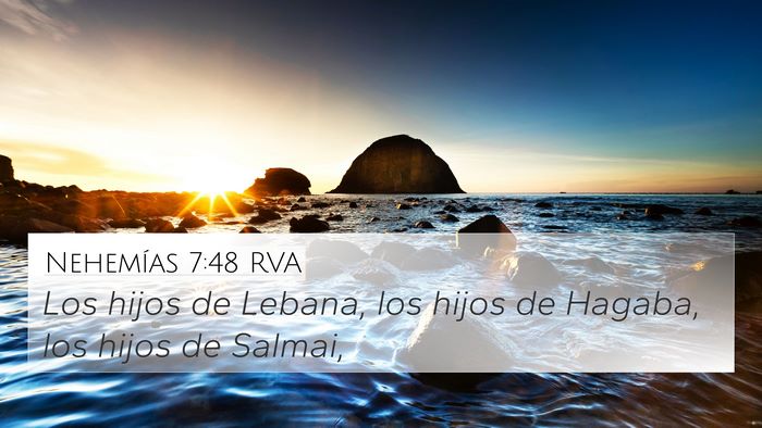 Nehemías 7:48 RVA Bible Verse Image