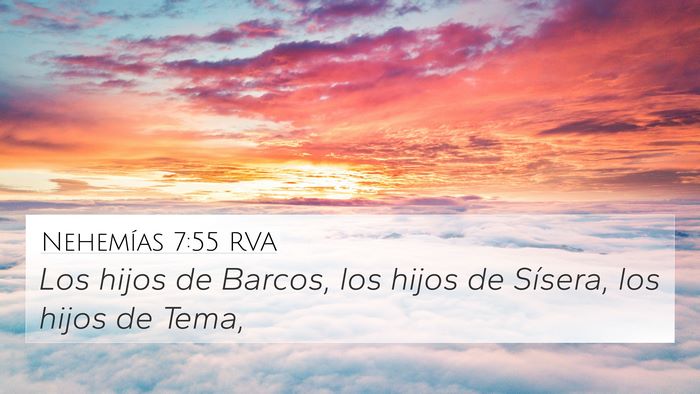 Nehemías 7:55 RVA Bible Verse Image