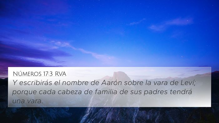 Números 17:3 RVA Bible Verse Image