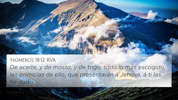 Números 18:12 RVA 4K Wallpaper - De aceite, y de mosto, y de trigo, todo lo más - 4K Wallpaper Bible Verse