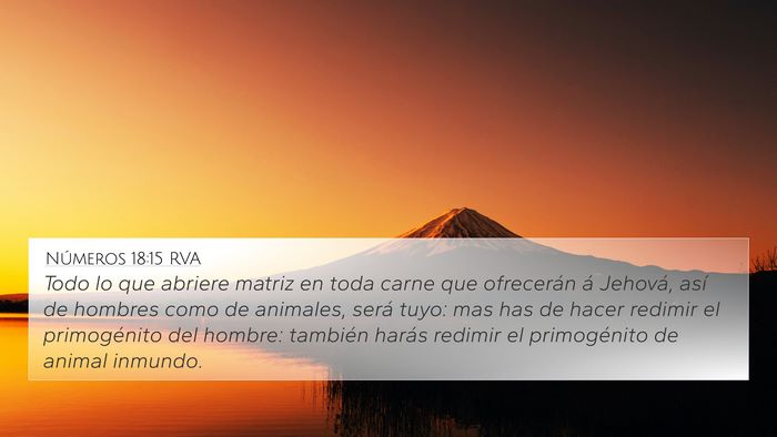 Números 18:15 RVA Bible Verse Image
