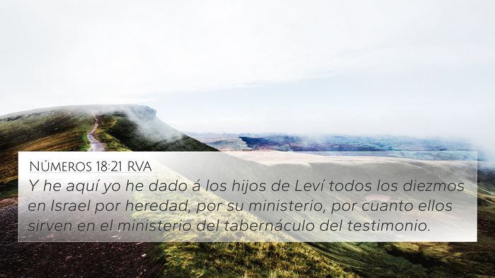 Números 18:21 RVA Bible Verse Image