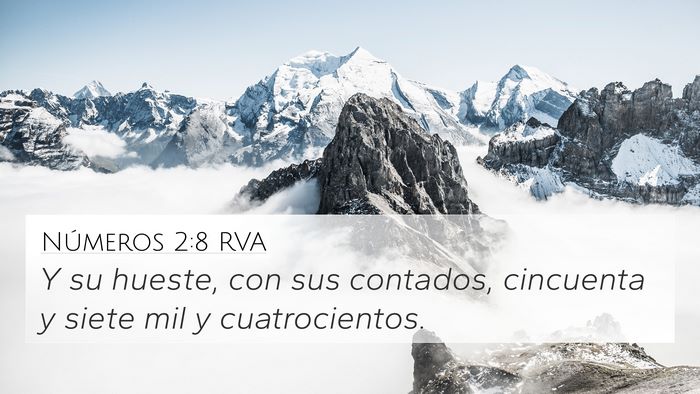 Números 2:8 RVA Bible Verse Image