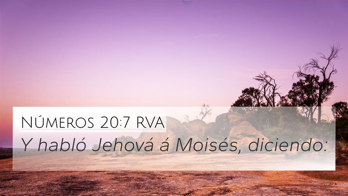 Números 20:7 RVA 4K Wallpaper - Y habló Jehová á Moisés, - 4K Wallpaper Bible Verse