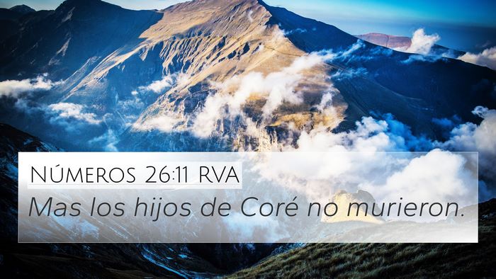 Números 26:11 RVA Bible Verse Image