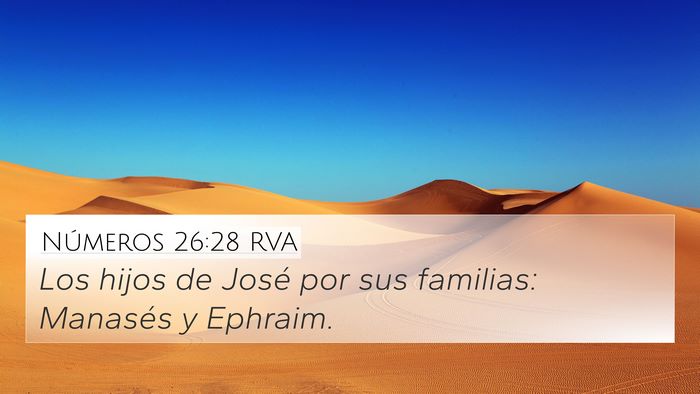 Números 26:28 RVA 4K Wallpaper - Los hijos de José por sus familias: Manasés y - 4K Wallpaper Bible Verse