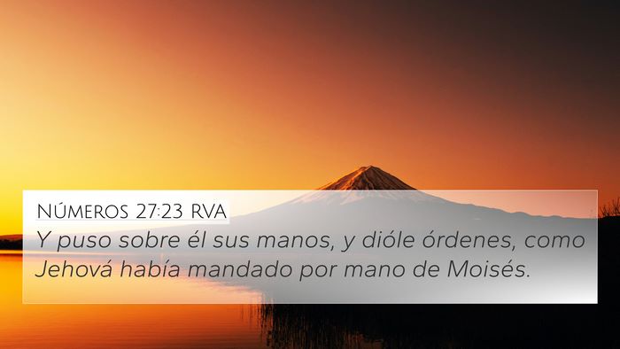 Números 27:23 RVA Bible Verse Image