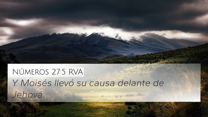 Números 27:5 RVA Bible Verse Image