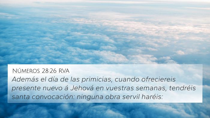 Números 28:26 RVA 4K Wallpaper - Además el día de las primicias, cuando - 4K Wallpaper Bible Verse