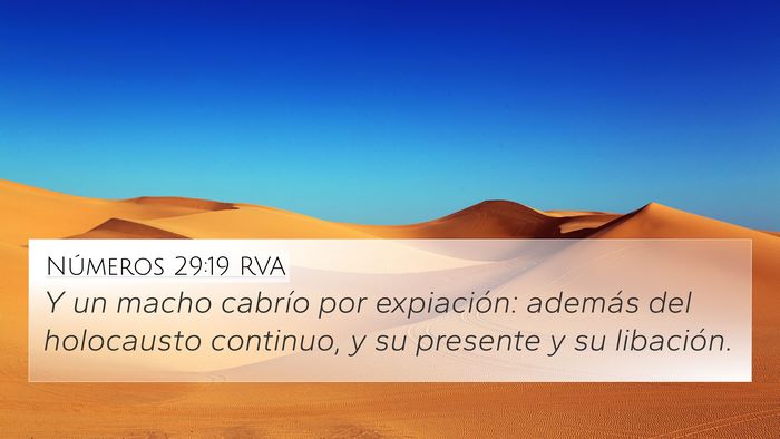 Números 29:19 RVA Bible Verse Image