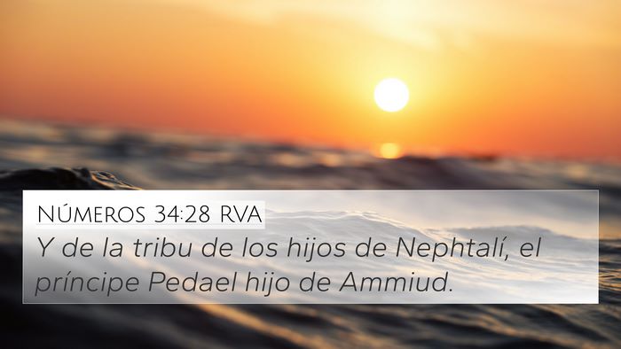 Números 34:28 RVA 4K Wallpaper - Y de la tribu de los hijos de Nephtalí, el - 4K Wallpaper Bible Verse