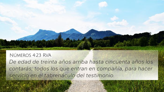 Números 4:23 RVA Bible Verse Image