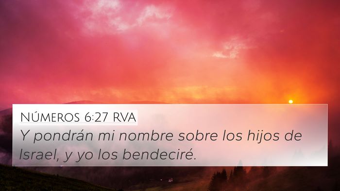 Números 6:27 RVA Bible Verse Image