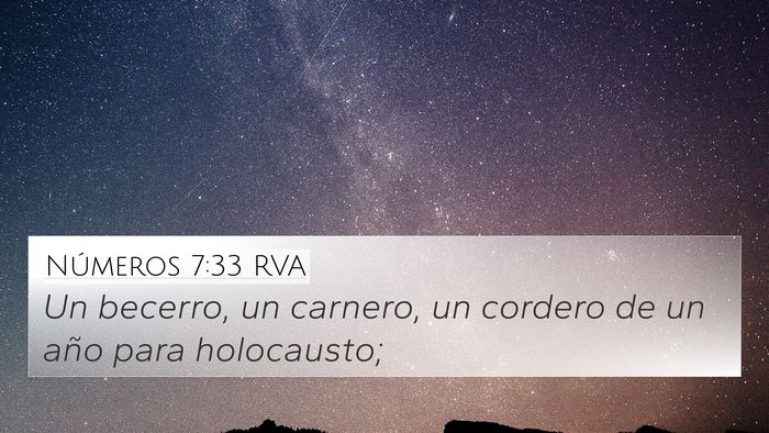 Números 7:33 RVA 4K Wallpaper - Un becerro, un carnero, un cordero de un año - 4K Wallpaper Bible Verse