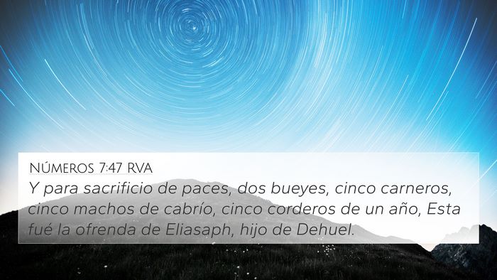 Números 7:47 RVA 4K Wallpaper - Y para sacrificio de paces, dos bueyes, cinco - 4K Wallpaper Bible Verse