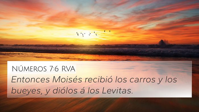 Números 7:6 RVA Bible Verse Image