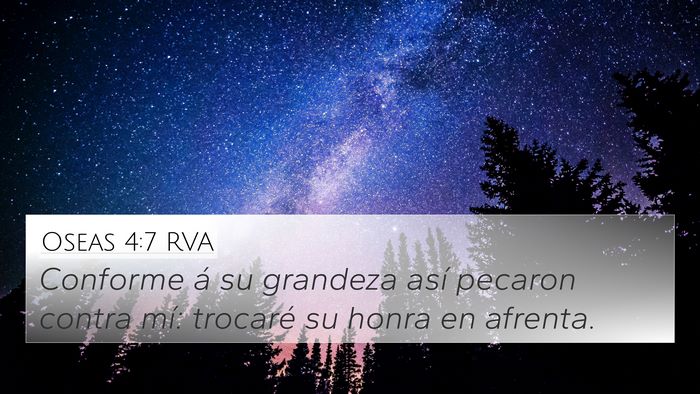 Oseas 4:7 RVA 4K Wallpaper - Conforme á su grandeza así pecaron contra mí: - 4K Wallpaper Bible Verse