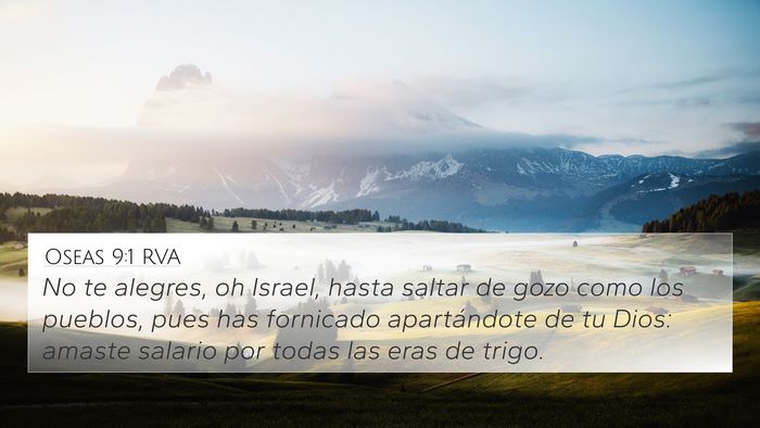 Oseas 9:1 RVA Bible Verse Image