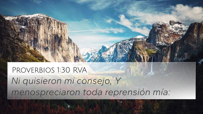 Proverbios 1:30 RVA Bible Verse Image