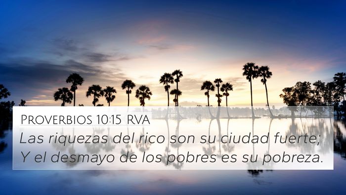 Proverbios 10:15 RVA Bible Verse Image