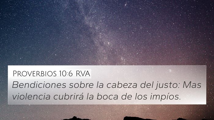 Proverbios 10:6 RVA Bible Verse Image