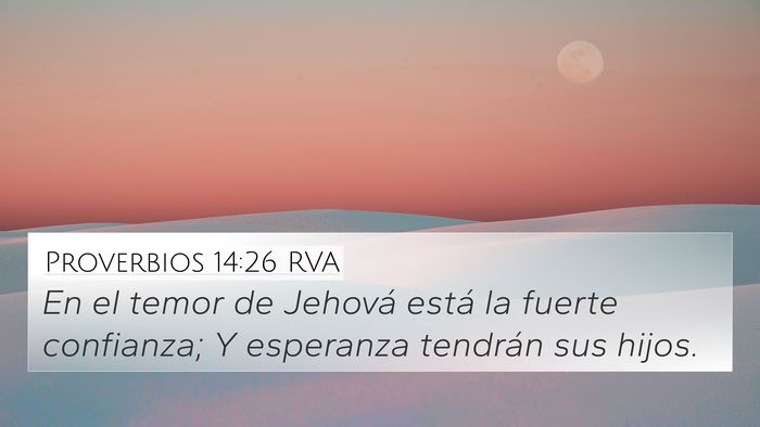 Proverbios 14:26 RVA Bible Verse Image