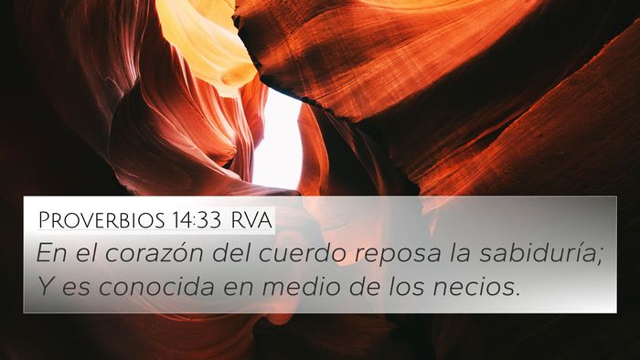 Proverbios 14:33 RVA Bible Verse Image