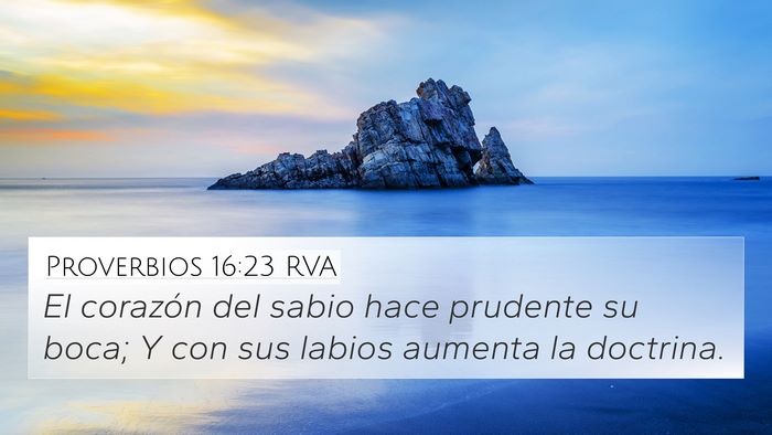 Proverbios 16:23 RVA Bible Verse Image