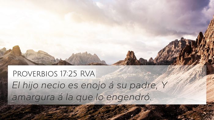 Proverbios 17:25 RVA Bible Verse Image