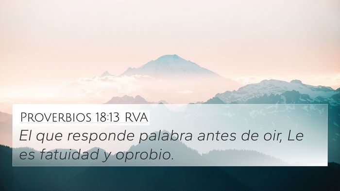 Proverbios 18:13 RVA Bible Verse Image