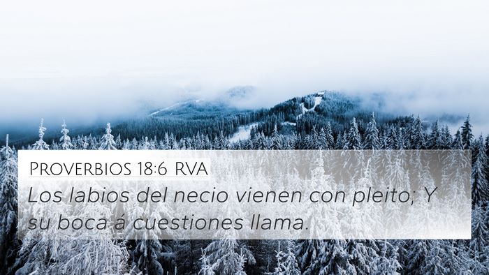 Proverbios 18:6 RVA Bible Verse Image