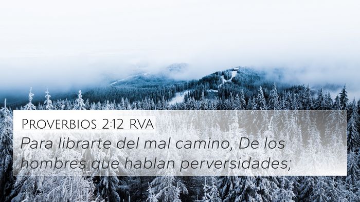 Proverbios 2:12 RVA 4K Wallpaper - Para librarte del mal camino, De los hombres que - 4K Wallpaper Bible Verse