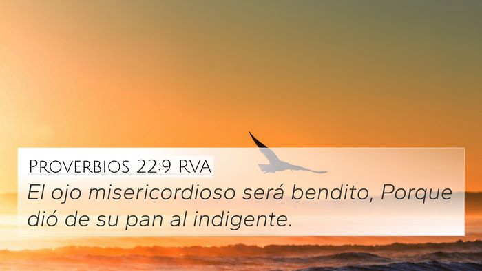 Proverbios 22:9 RVA Bible Verse Image