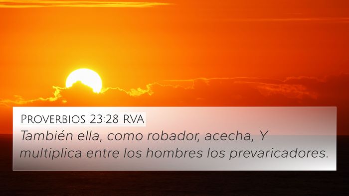 Proverbios 23:28 RVA Bible Verse Image